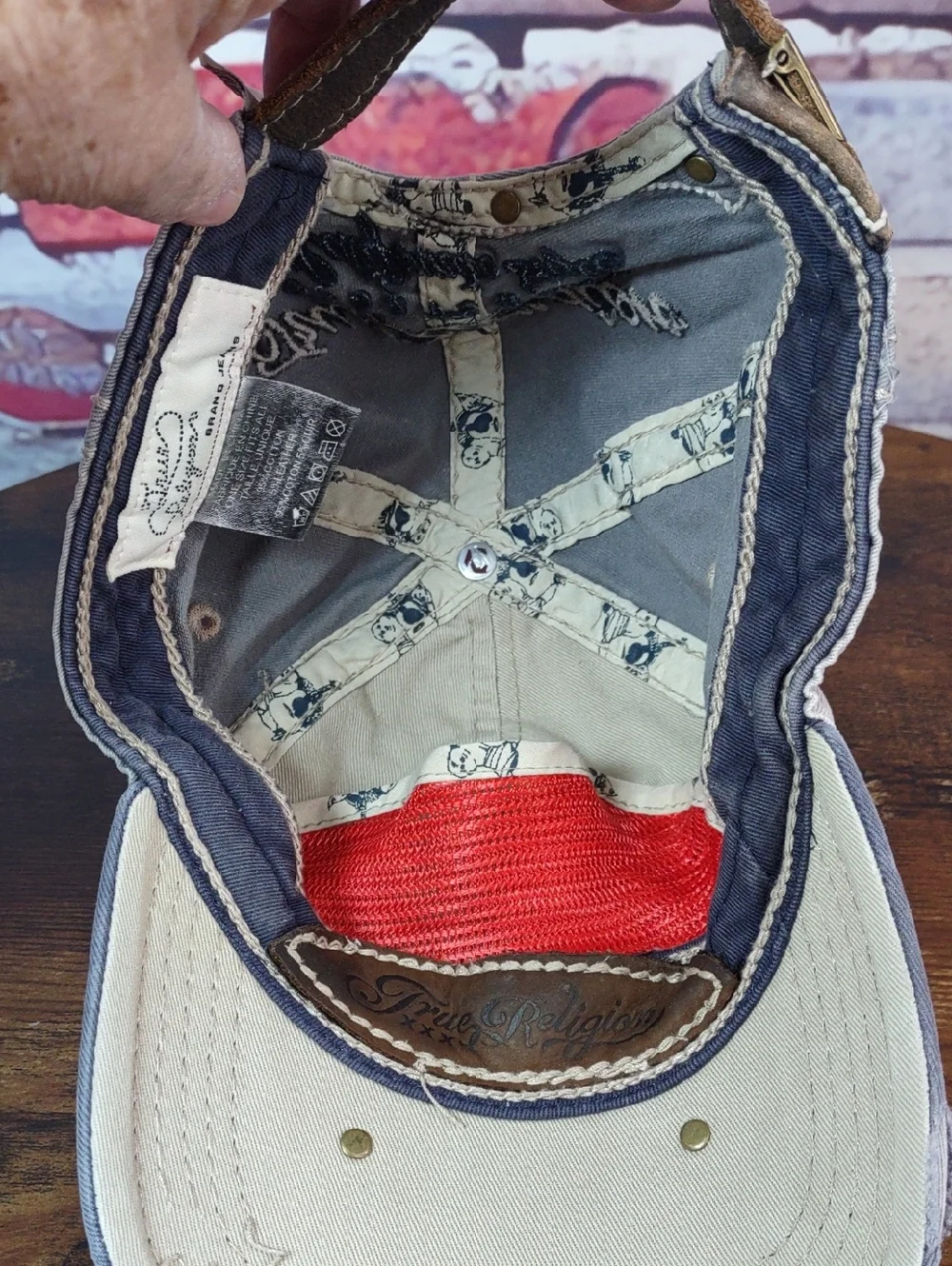 True Religion Vintage Distressed "Horseshoe" Baseball Cap - Picture 7 of 13